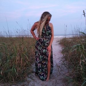 'Leilani' Tropical Maxi Dress